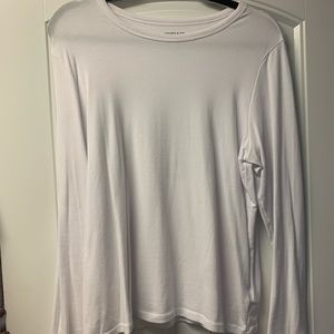 Jones New York XL white long sleeve round neck top.